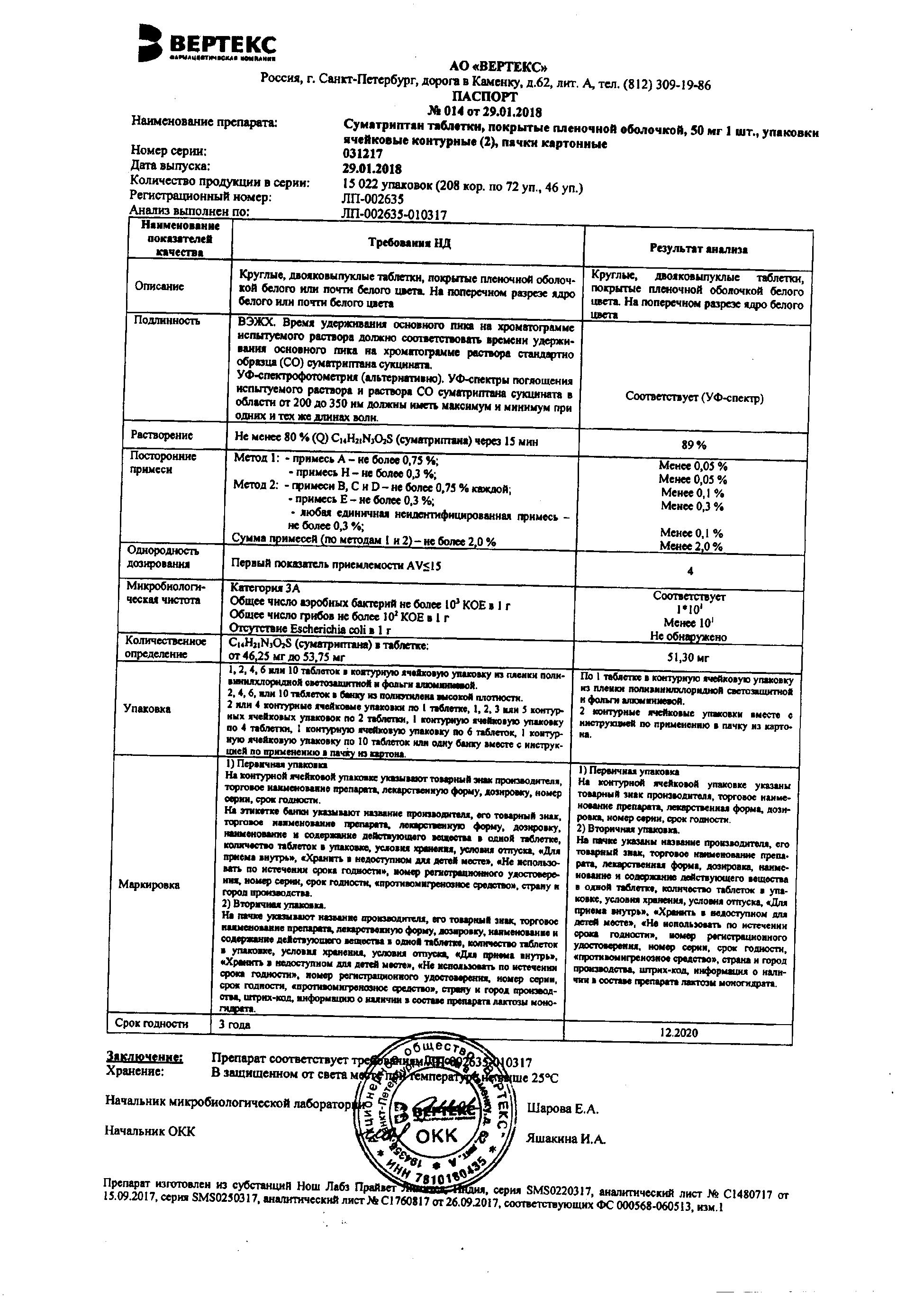 Суматриптан-Вертекс 50мг 2 шт. таблетки покрытые пленочной оболочкой купить  по цене от 99 руб в Москве, заказать с доставкой, инструкция по применению,  аналоги, отзывы