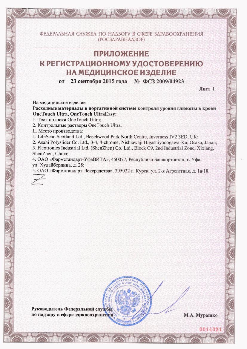 Ван Тач Ультра тест-полоски 100 шт.