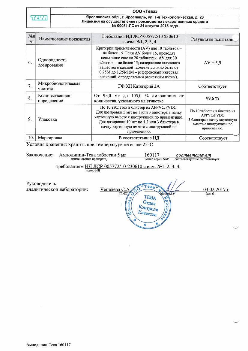 Амлодипин-тева 5мг 30 шт. таблетки купить по цене от 170 руб в Самаре,  заказать с доставкой, инструкция по применению, аналоги, отзывы