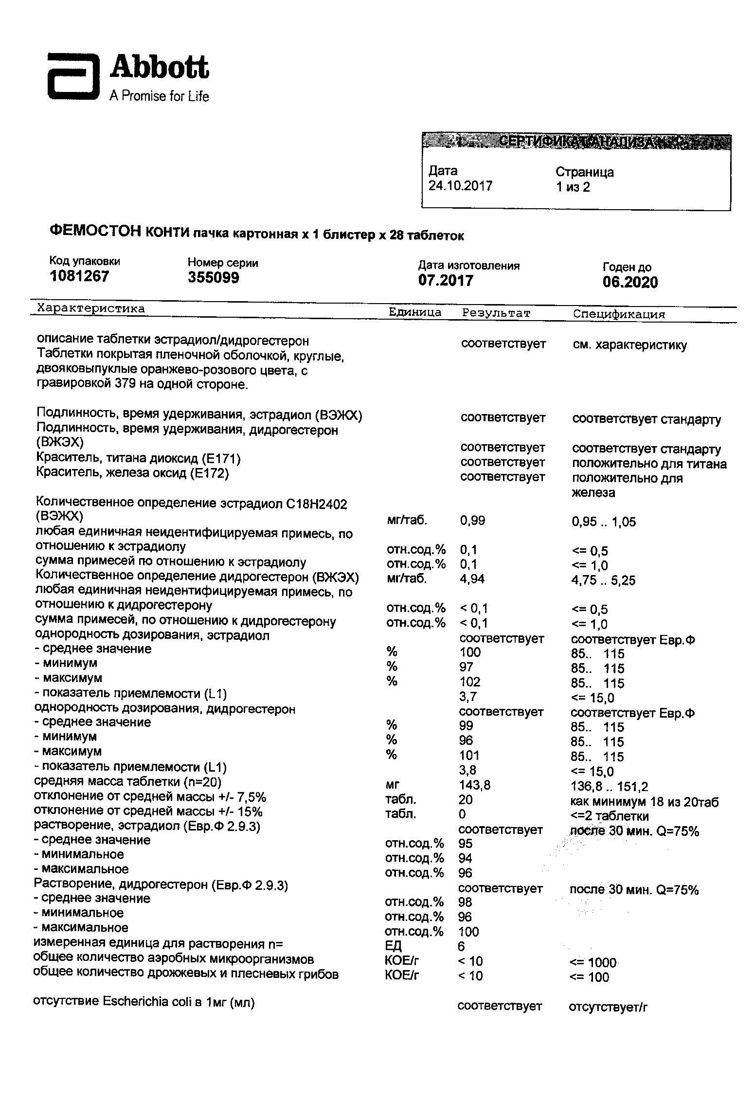 Фемостон конти 5мг+1мг 28 шт. таблетки покрытые пленочной оболочкой