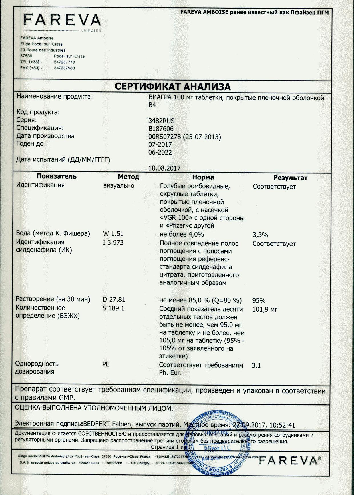 Виагра 100мг 4 шт. таблетки покрытые пленочной оболочкой