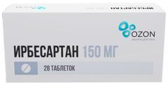 Ирбесартан 150мг 28 шт. таблетки покрытые пленочной оболочкой Озон Ирбесартан 150мг 28 шт. таблетки покрытые пленочной оболочкой Озон