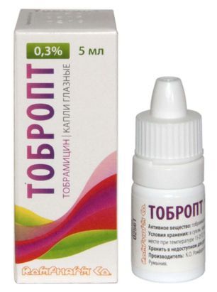 Тобропт 0,3% 5мл капли глазные