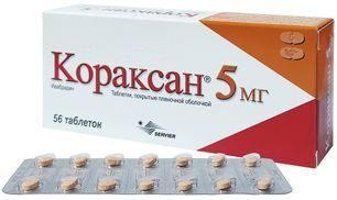 Кораксан 5мг 56 шт. таблетки покрытые пленочной оболочкой Кораксан 5мг 56 шт. таблетки покрытые пленочной оболочкой