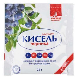 Джели+ кисель Черника 25г Биокор Джели+ кисель Черника 25г Биокор