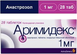 Аримидекс 1мг 28 шт. таблетки покрытые пленочной оболочкой Аримидекс 1мг 28 шт. таблетки покрытые пленочной оболочкой