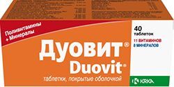 Дуовит 40 шт. таблетки покрытые оболочкой Крка, д.д., Ново место Дуовит 40 шт. таблетки покрытые оболочкой Крка, д.д., Ново место