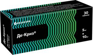 Де-криз 5мг+10мг 30 шт. таблетки Де-криз 5мг+10мг 30 шт. таблетки