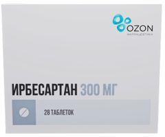 Ирбесартан 300мг 28 шт. таблетки покрытые пленочной оболочкой Озон Ирбесартан 300мг 28 шт. таблетки покрытые пленочной оболочкой Озон