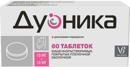 Дуоника 10мг+10мг 60 шт. таблетки кишечнорастворимые, покрытые пленочной оболочкой