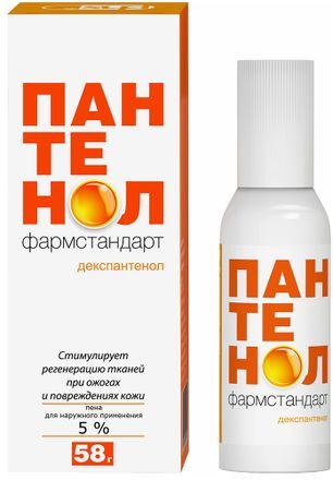 Пантенол Фармстандарт 5% 58г пена для наружного применения Пантенол Фармстандарт 5% 58г пена для наружного применения