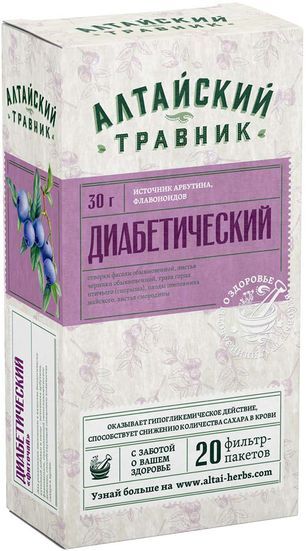 Алтайский Травник фиточай Диабетический 1,5г 20 шт. фильтр-пакет Алтайский Травник фиточай Диабетический 1,5г 20 шт. фильтр-пакет