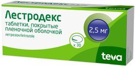 Лестродекс 2,5мг 30 шт. таблетки покрытые пленочной оболочкой синдан фарма Лестродекс 2,5мг 30 шт. таблетки покрытые пленочной оболочкой синдан фарма