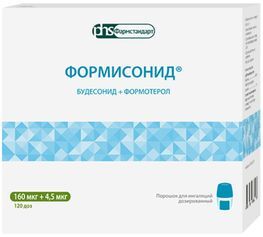 Формисонид 160мкг/4,5мкг 120 шт. порошок для ингаляций дозированный Формисонид 160мкг/4,5мкг 120 шт. порошок для ингаляций дозированный