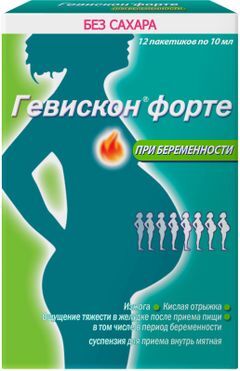 Гевискон Форте 10мл 12 шт. суспензия для приема внутрь для беременных саше Мята