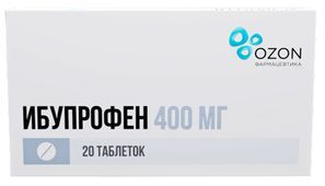 Ибупрофен 400мг 20 шт. таблетки покрытые оболочкой Озон Ибупрофен 400мг 20 шт. таблетки покрытые оболочкой Озон