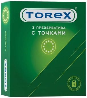 Торекс презервативы С точками 3 шт. Торекс презервативы С точками 3 шт.