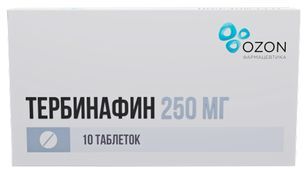 Тербинафин 250мг 10 шт. таблетки