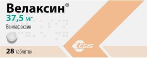 Велаксин 37,5мг 28 шт. таблетки Велаксин 37,5мг 28 шт. таблетки