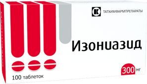 Изониазид 300мг 100 шт. таблетки Татхимфармпрепараты