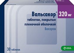Вальсакор 320мг 30 шт. таблетки покрытые пленочной оболочкой Крка-Рус Вальсакор 320мг 30 шт. таблетки покрытые пленочной оболочкой Крка-Рус