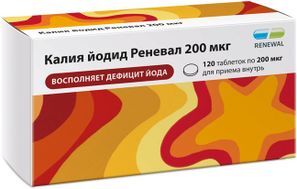 Калия Йодид Реневал 200мкг 112 шт. таблетки Обновление Реневал Пфк Калия Йодид Реневал 200мкг 112 шт. таблетки Обновление Реневал Пфк