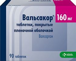Вальсакор 160мг 90 шт. таблетки покрытые пленочной оболочкой Крка-Рус Вальсакор 160мг 90 шт. таблетки покрытые пленочной оболочкой Крка-Рус