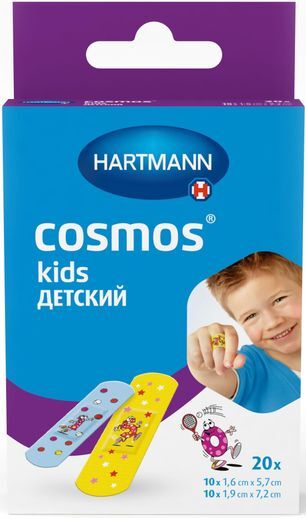 Хартманн Космос Кидс пластырь 2-х размеров 20 шт. Paul Hartmann Хартманн Космос Кидс пластырь 2-х размеров 20 шт. Paul Hartmann