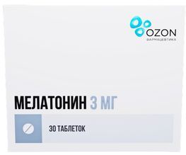 Мелатонин 3мг 30 шт. таблетки покрытые пленочной оболочкой