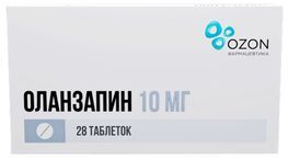 Оланзапин 10мг 28 шт. таблетки покрытые пленочной оболочкой Оланзапин 10мг 28 шт. таблетки покрытые пленочной оболочкой