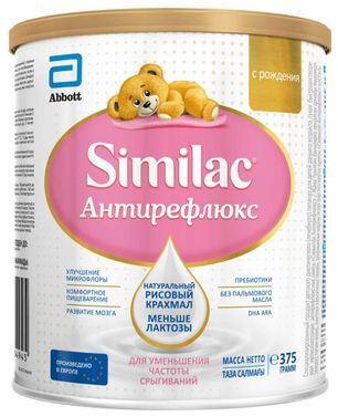 Симилак Антирефлюкс смесь 0+ 375г Симилак Антирефлюкс смесь 0+ 375г