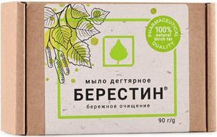 Берестин мыло твердое Дегтярное 90г