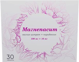 Магнепасит 100мг+10мг 30 шт. таблетки покрытые пленочной оболочкой Магнепасит 100мг+10мг 30 шт. таблетки покрытые пленочной оболочкой