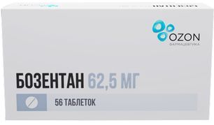 Бозентан 62,5мг 56 шт. таблетки покрытые пленочной оболочкой