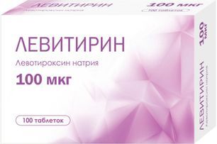Левитирин 100мкг 100 шт. таблетки Левитирин 100мкг 100 шт. таблетки