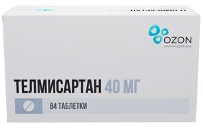 Телмисартан 40мг 84 шт. таблетки Телмисартан 40мг 84 шт. таблетки