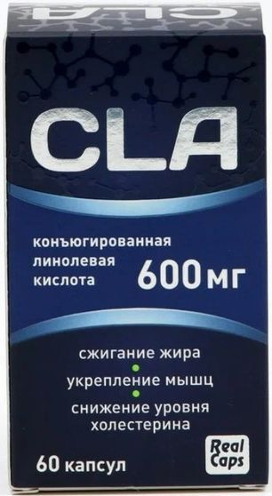 Кла конъюгированная линолевая кислота капсулы 60 шт. РеалКапс Кла конъюгированная линолевая кислота капсулы 60 шт. РеалКапс