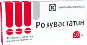 Розувастатин 10мг 30 шт. таблетки покрытые пленочной оболочкой Розувастатин 10мг 30 шт. таблетки покрытые пленочной оболочкой