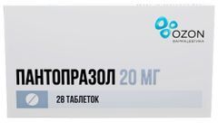 Пантопразол 20мг 28 шт. таблетки кишечнорастворимые покрытые оболочкой