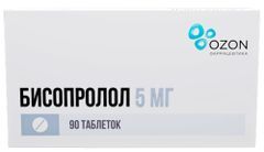 Бисопролол 5мг 90 шт. таблетки покрытые пленочной оболочкой