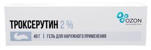 Троксерутин 2% 40г гель для наружного применения Озон