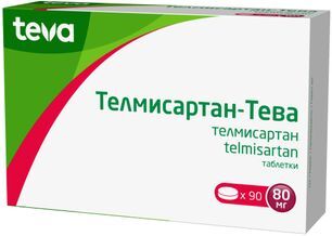 Телмисартан-Тева 80мг 90 шт. таблетки