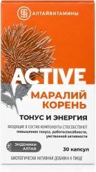 Маралий корень актив капсулы тонус и энергия 30 шт.