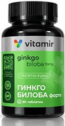 Витамир гинкго билоба форте таблетки 90 шт. Витамир гинкго билоба форте таблетки 90 шт.