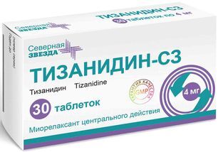 Тизанидин-Сз 4мг 30 шт. таблетки