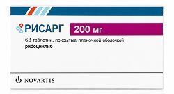 Рисарг 200мг 63 шт. таблетки покрытые пленочной оболочкой Рисарг 200мг 63 шт. таблетки покрытые пленочной оболочкой