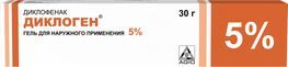 Диклоген 5% 30г гель для наружного применения