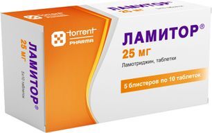 Ламитор 25мг 50 шт. таблетки Ламитор 25мг 50 шт. таблетки