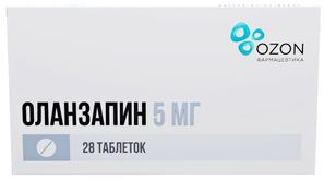 Оланзапин 5мг 28 шт. таблетки диспергируемые в полости рта Оланзапин 5мг 28 шт. таблетки диспергируемые в полости рта