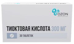 Тиоктовая Кислота 300мг 30 шт. таблетки покрытые пленочной оболочкой